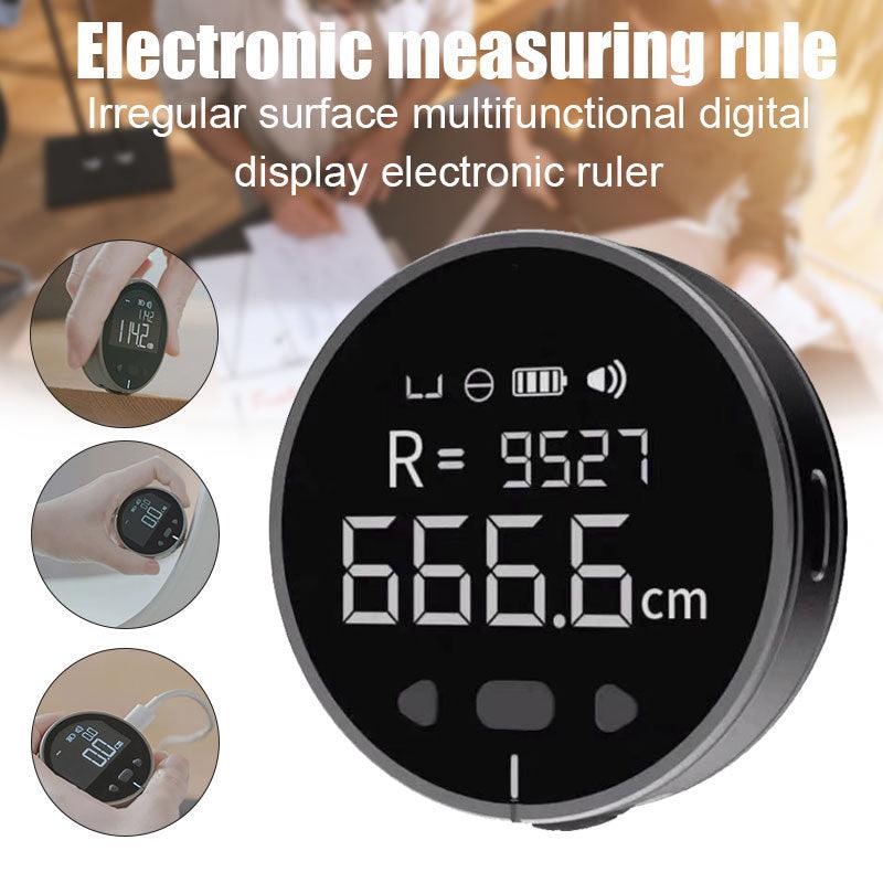 Compact electronic distance measuring instrument with high-definition digital LCD display and multifunctional measuring ruler tool